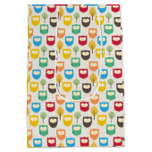 数々の色漫画フクロウ抱き枕 ミディアムペーパーバッグ (裏面)