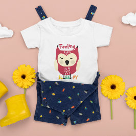 数々の色漫画フクロウTシャツ ベビーTシャツ