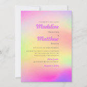 数々の色絞り染めモダン結婚の 招待状 (正面)