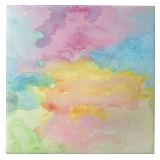 数々の色絞り染め水モダン色絵画の タイル (正面)