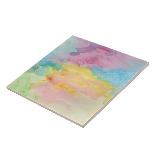 数々の色絞り染め水モダン色絵画の タイル (側面)