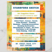 数々の色絵を描抽象芸術用品店 チラシ (正面)