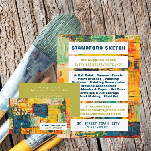 数々の色絵を描抽象芸術用品店 チラシ