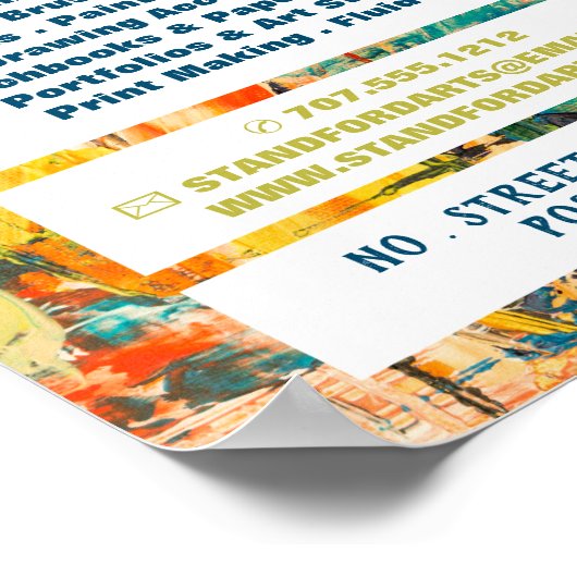 数々の色絵を描抽象芸術用品店 ポスター (角)