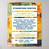 数々の色絵を描抽象芸術用品店 ポスター (正面)