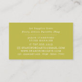 数々の色絵を描抽象芸術用品店 名刺 (裏面)