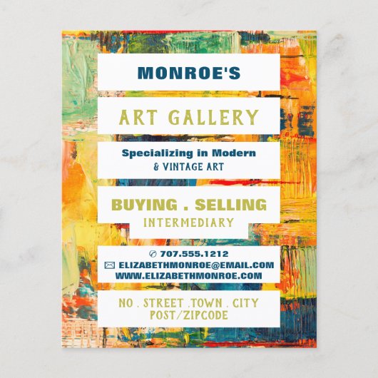 数々の色絵を描抽象芸術、ギャラリー チラシ (正面)