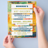 数々の色絵を描抽象芸術、ギャラリー チラシ (手)