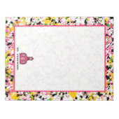 数々の色絵を描(ばちゃばちゃ)跳ねる先生 ノートパッド (正面)