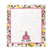 数々の色絵を描（ばちゃばちゃ）跳ねる先生 ノートパッド (正面)