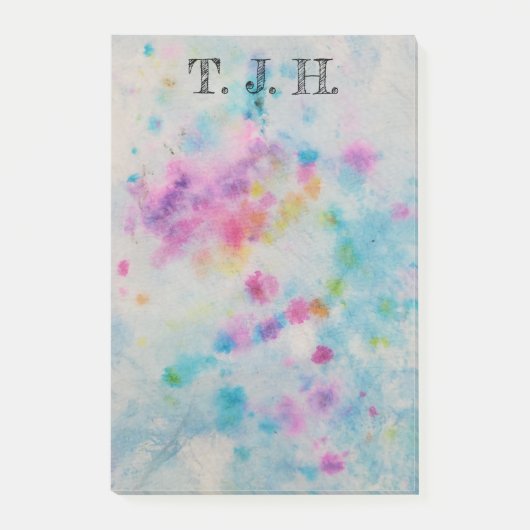 数々の色絵を描(ばちゃばちゃ)跳ねる ポストイット (正面)