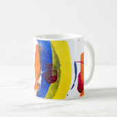 数々の色絵画の コーヒーマグカップ (正面右)