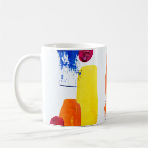 数々の色絵画の コーヒーマグカップ