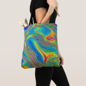 数々の色絵画の トートバッグ (クローズアップ)