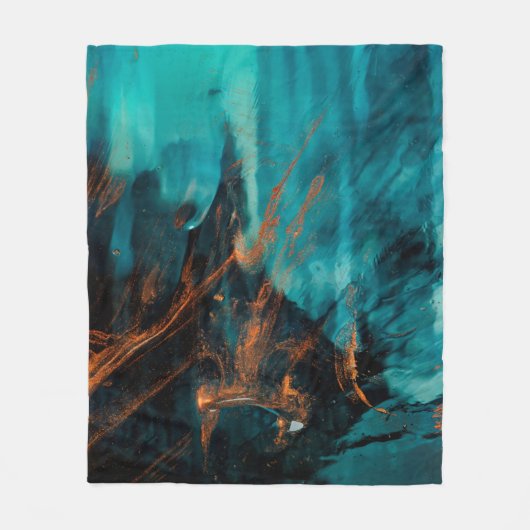 数々の色絵画の フリースブランケット (正面)