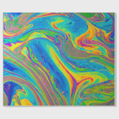 数々の色絵画の ラッピングペーパー (フラット)