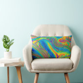 数々の色絵画の ランバークッション (椅子)