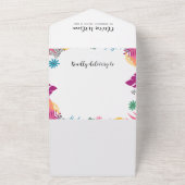 数々の色葉ブライダルシャワー オールインワン招待状 (外側)