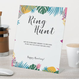 数々の色葉ブライダルシャワー 台座サイン