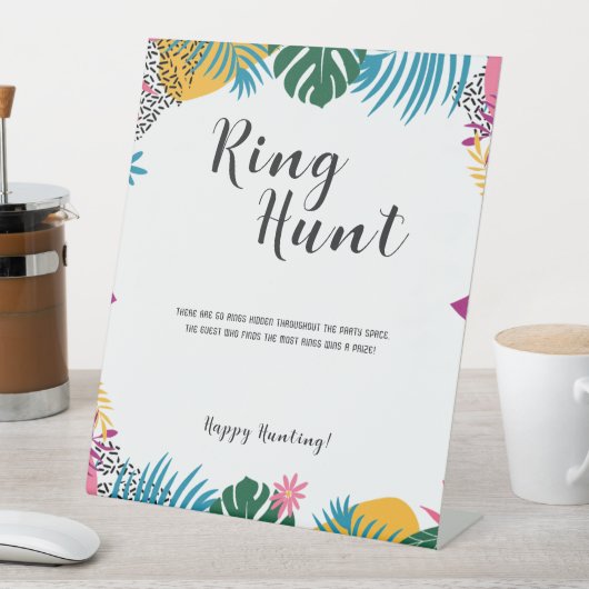 数々の色葉ブライダルシャワー 台座サイン (インサイチュ)