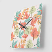 数々の色葉 スクエア壁時計 (傾斜)