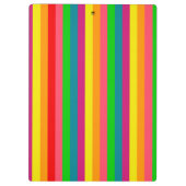 数々の色虹の垂直ストライプパターン クリップボード (裏面)