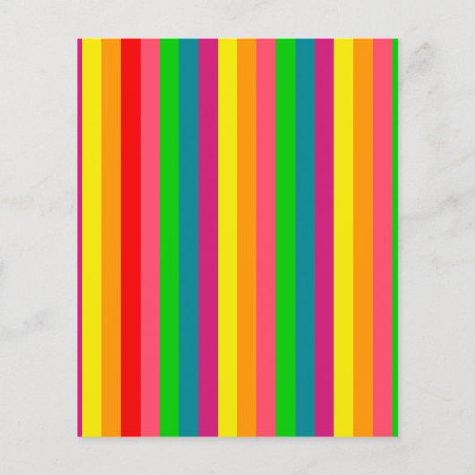 数々の色虹の垂直ストライプパターン チラシ (裏面)