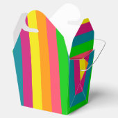 数々の色虹の垂直ストライプパターン フェイバーボックス (オープン)