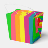 数々の色虹の垂直ストライプパターン フェイバーボックス (裏面サイド)