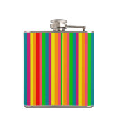 数々の色虹の垂直ストライプパターン フラスク (裏面)