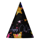 数々の色輝く星 – 新年おめでとう！ パーティーハット (左)