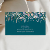 数々の色野草緑の結婚ギフト簿 エンクロージャーカード