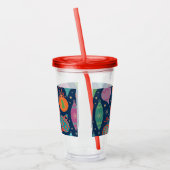 数々の色金ゴールドクリスマスツリー装飾パターン アクリルタンブラー (左)