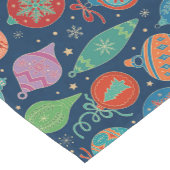 数々の色金ゴールドクリスマスツリー装飾パターン ショートテーブルランナー (コーナー)