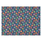 数々の色金ゴールドクリスマスツリー装飾パターン テーブルクロス (正面(横))