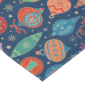 数々の色金ゴールドクリスマスツリー装飾パターン テーブルクロス (アングル)