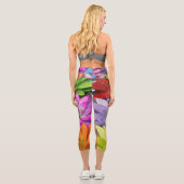 数々の色鮮やかな蓮の花 カプリレギンス (裏面)