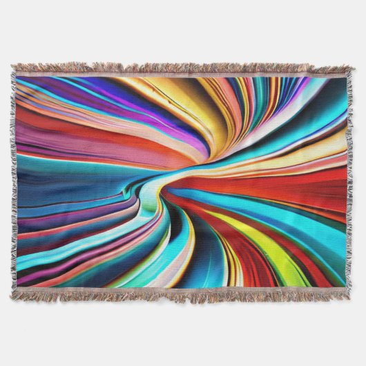 数々の色鮮やからせん状 スローブランケット (正面)
