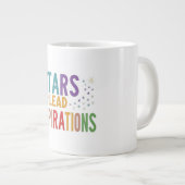 数々の色「星の吸引」の言葉プリント ジャンボコーヒーマグカップ (正面右)