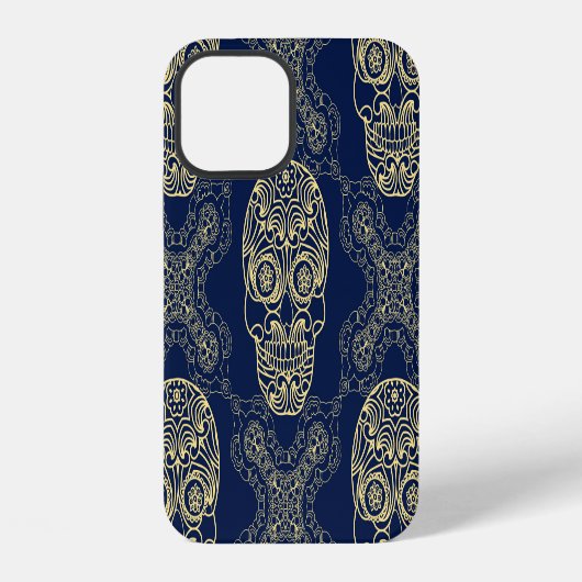 数々の色Bohoスカルパターン iPhoneケース (裏面)