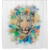 数々の色Tiger 3 シャワーカーテン (正面)