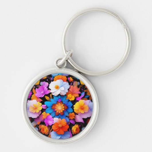 数々の花柄–68577 キーホルダー (正面)