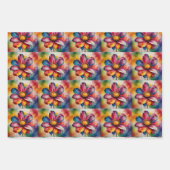 数々の虹色の花 ラッピングペーパーシート (正面3)