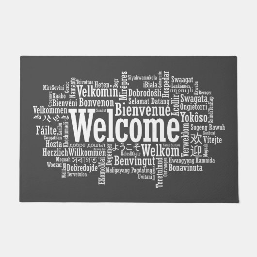 数々の言語へようこそ ドアマット (正面)