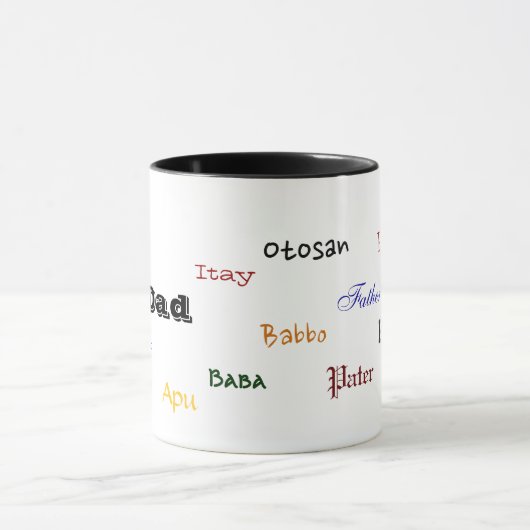 数々の言語パパのマグ マグカップ (中央)