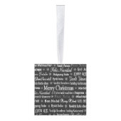 数々の言語メリークリスマスサンダー_コーブ キューブオーナメント (右)