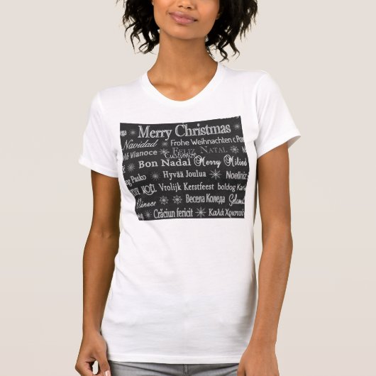 数々の言語メリークリスマスサンダー_コーブ Tシャツ (正面)