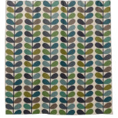 数々の離れ数々のStem Kingfischer シャワーカーテン (正面)