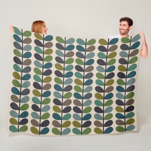 数々の離れ数々のStem Kingfischer フリースブランケット (インサイチュ)