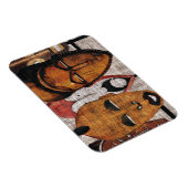 数々の顔トライバルフォトマグネット マグネット (右側)